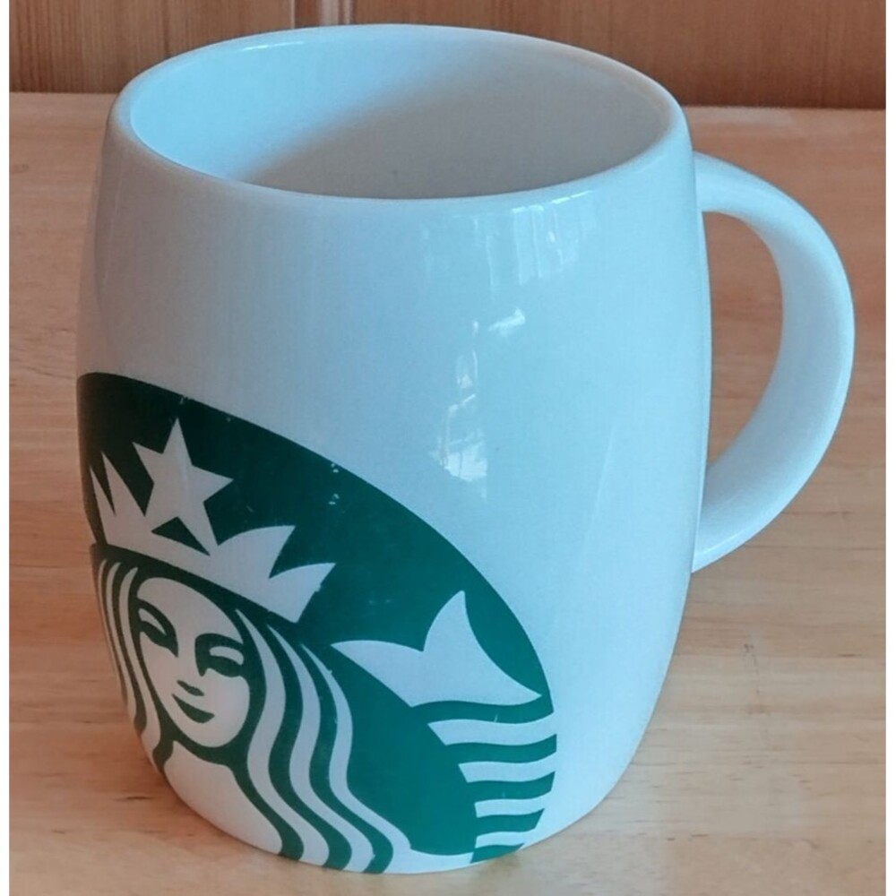 2010 Starbucks Mermaid Siren Green White 14.8  Oz Ceramic Coffee Cup Mug